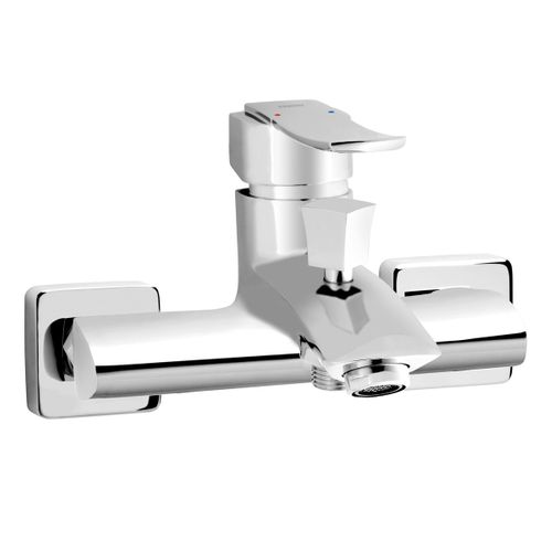 Robinet Mitigeur Mural De Baignoire + Douchette Veneto Chromé