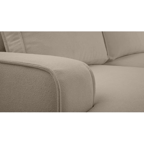Canapé D'angle Gauche En Tissu Beige Ablia 267/168/87 Cm - Avec Coffre Et Fonction Lit