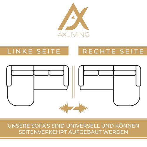 Canapé D'angle Réversible En Velours Côtelé Gris Cedria 287/145/85 Cm - Coffre + Lit