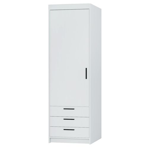 Armoire 1 Porte 3 Tiroirs Storicos Blanc L.59,9 Cm - Design Moderne