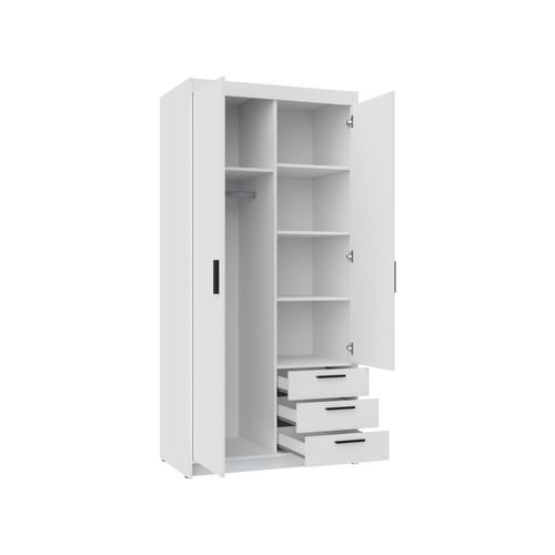 Armoire 2 Portes 3 Tiroirs Storicos Imitation Chêne Sonoma L.89,7 Cm - Design Moderne