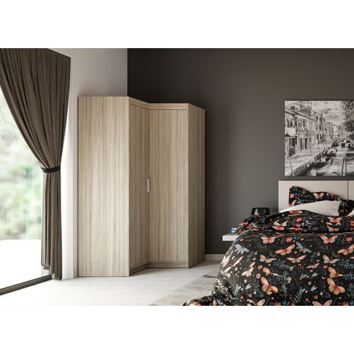 Armoire D’angle 2 Portes Storicos Imitation Chêne Sonoma L.97,8 Cm – Design Moderne