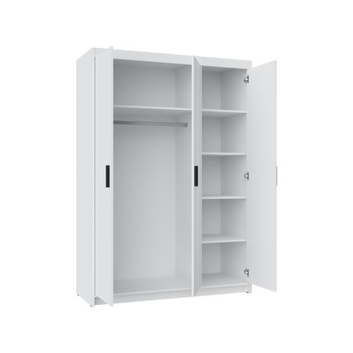 Armoire 3 Portes Storicos Blanc L.133 Cm - Design Moderne