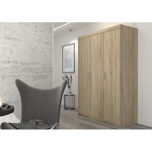 Armoire 3 Portes Storicos Imitation Chêne Sonoma L.133 Cm - Design Moderne