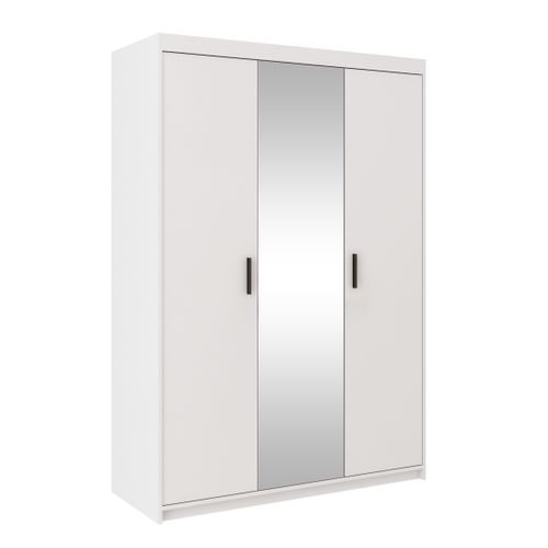 Armoire Avec Miroir 3 Portes Storicos Blanc L.133 Cm - Design Moderne