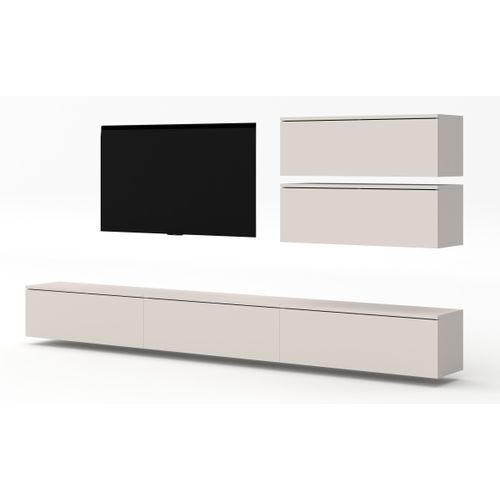 Ensemble De Meuble TV 5 Pièces Loriano V Beige Cachemire 300/102/32 - Push-to-open