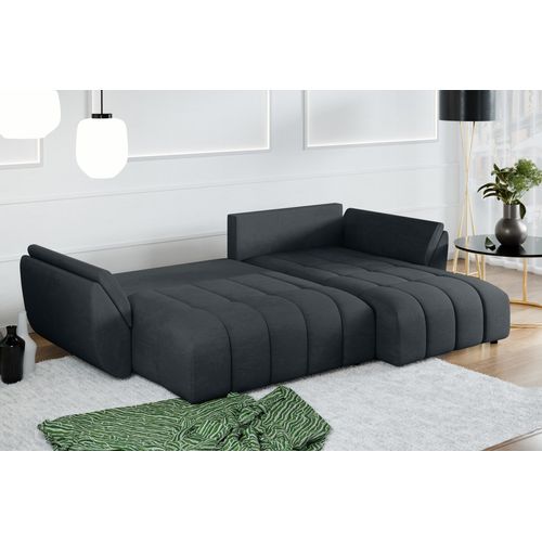 Canapé D’angle Réversible En Tissu Graphite Antalya 280x190x91 Cm – Avec Coffre Et Fonction Lit