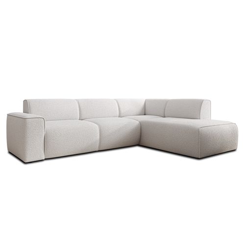 Canapé D'angle Droit En Tissu Didim L 292/220/78 Cm - Blanc