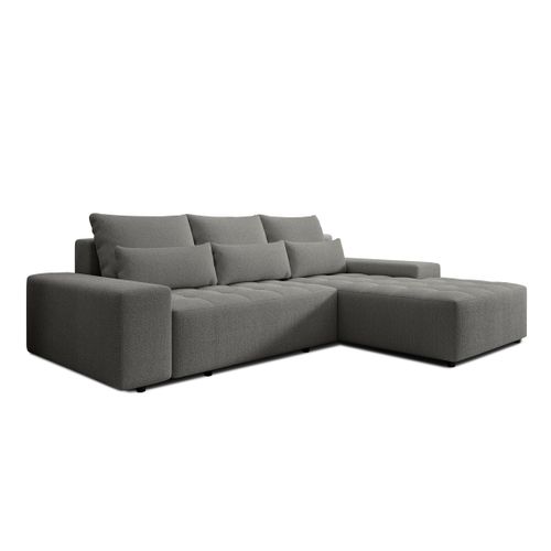 Canapé D’angle Réversible En Tissu Vert Foncé Alvorada 280x184x88 Cm – Avec Coffre Et Fonction Lit