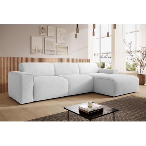 Canapé D'angle Droit En Tissu Didim 310/165/78 Cm - Argenté