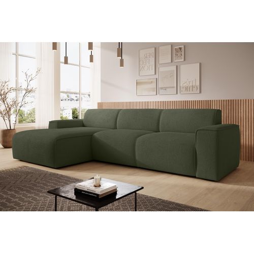 Canapé D'angle Gauche En Tissu Didim 310/165/78 Cm - Vert