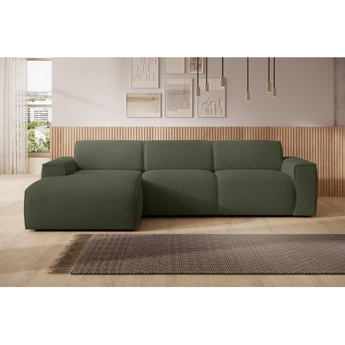 Canapé D'angle Gauche En Tissu Didim 310/165/78 Cm - Vert