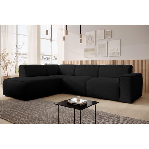 Canapé D'angle Gauche En Tissu Didim L 292/220/78 Cm - Noir