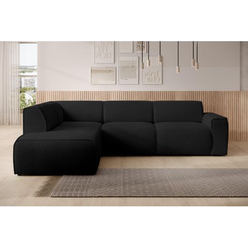 Canapé D'angle Gauche En Tissu Didim L 292/220/78 Cm - Noir