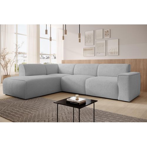 Canapé D'angle Gauche En Tissu Didim L 292/220/78 Cm - Gris Clair