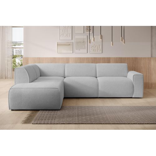 Canapé D'angle Gauche En Tissu Didim L 292/220/78 Cm - Gris Clair