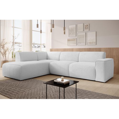 Canapé D'angle Gauche En Tissu Didim L 292/220/78 Cm - Argenté