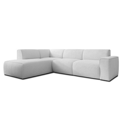 Canapé D'angle Gauche En Tissu Didim L 292/220/78 Cm - Argenté