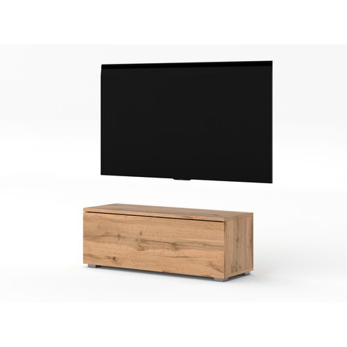 Meuble TV Loriano 100 Cm Chêne Wotan 100/36,5/32 - Push-to-open, Pieds Inclus