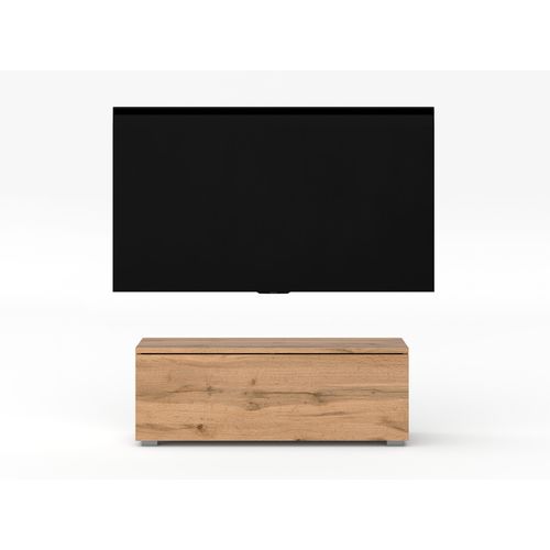 Meuble TV Loriano 100 Cm Chêne Wotan 100/36,5/32 - Push-to-open, Pieds Inclus