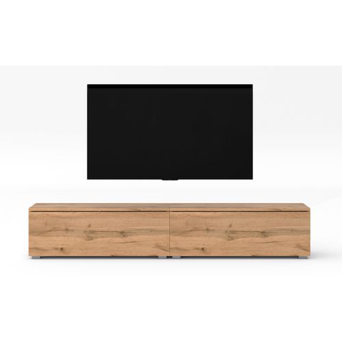 Meuble TV Loriano 200 Cm Chêne Wotan 200/36,5/32 - Push-to-open, Pieds Inclus