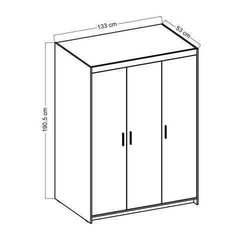 Armoire 3 Portes Storicos Beige L.133 Cm - Design Moderne