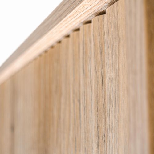 Armoire Murale 1 Porte Avec Façade Rainurée Chêne Evoke 46 Cm - Bodrum