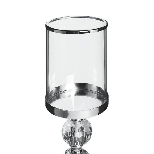 Bougeoir Cotui Verre 36 Cm Argenté