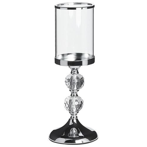 Bougeoir Cotui Verre 36 Cm Argenté