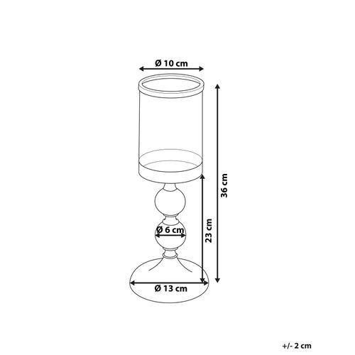 Bougeoir Cotui Verre 36 Cm Argenté