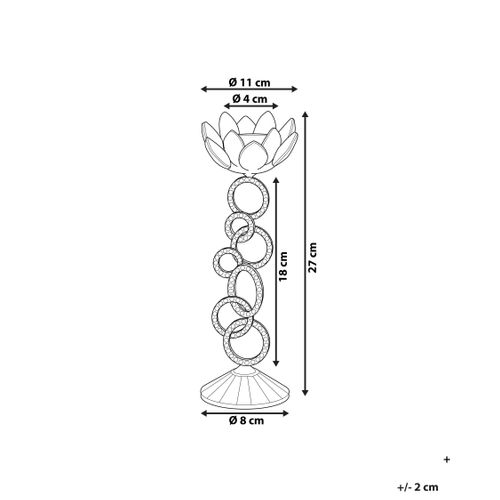 Bougeoir Argenté 25 Cm De Hauteur Oviedo