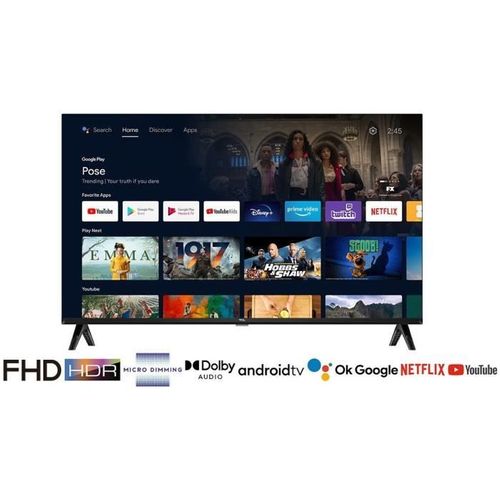 40fhd7900 - Téléviseur LED 40" (102 Cm) - Full HD - Hdr10 - TV Connecté Android - 2xhdmi 1.4 - Wifi