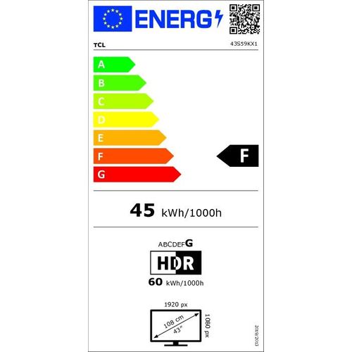 Téléviseur QLED 43" (108 cm) Full HD - HDTV 1080p - Smart TV - 43s59k