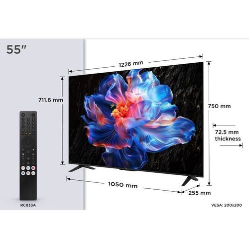 55p6k - Téléviseur LED 55" (139 Cm) - 4k UHD - Hdr10+ - Google TV - 3xhdmi 2.1 - Wifi