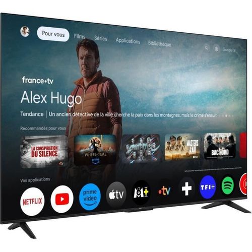 Téléviseur QLED 65" (165 Cm) - 4k Uhd 3840x2160 - Hdr10+ - Android TV - 3xhdmi 2.1 - Wifi - 65t69c