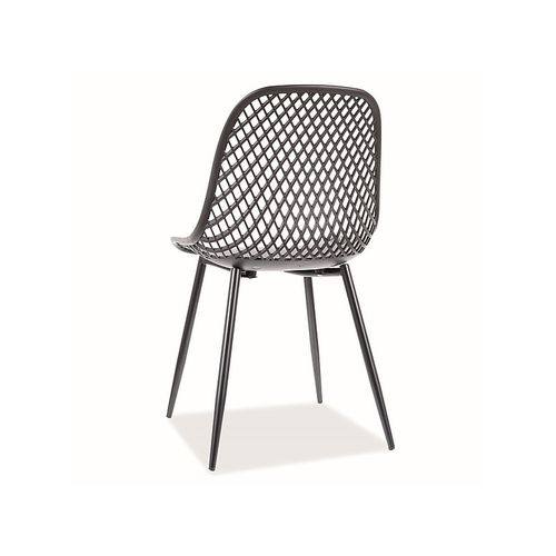 Chaise En Plastique Quadrillé Gamme Coral - Noir - H 75 Cm