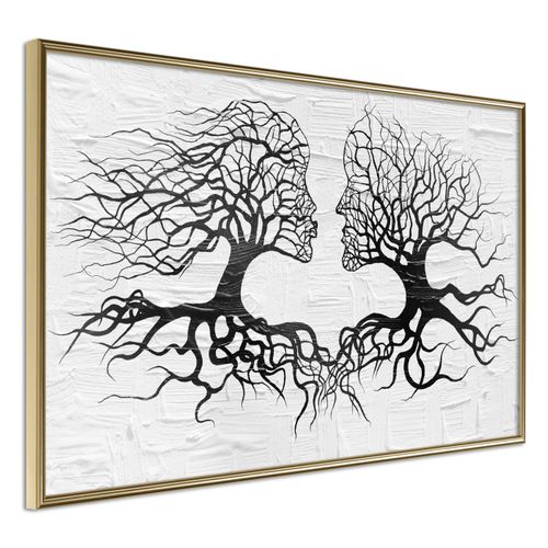 Affiche Murale Encadrée "like The Old Trees" 60 X 40 Cm Doré