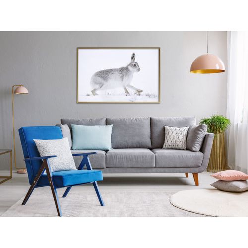 Affiche Murale Encadrée "escape In The Snow" 90 X 60 Cm Doré