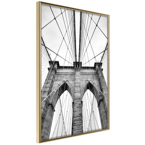 Affiche Murale Encadrée "symmetry" 30 X 42 Cm Doré