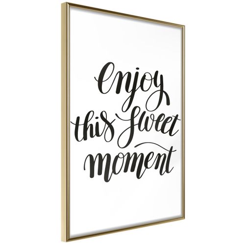 Affiche Murale Encadrée "moment" 40 X 60 Cm Doré