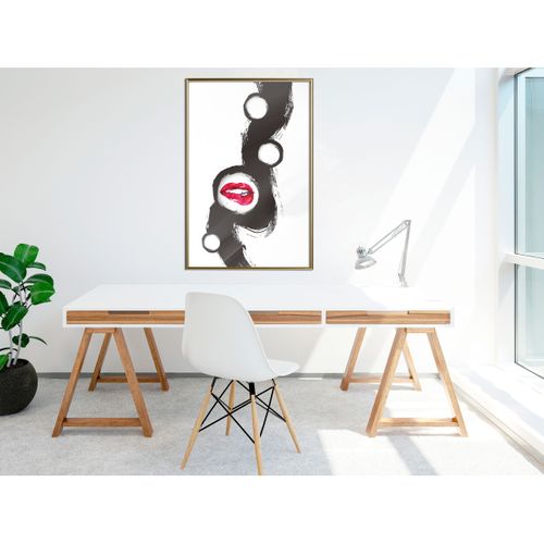 Affiche Murale Encadrée "passion" 40 X 60 Cm Doré