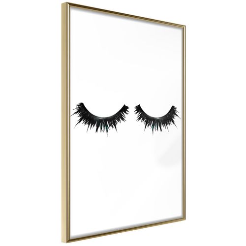 Affiche Murale Encadrée "false Eyelashes" 40 X 60 Cm Doré