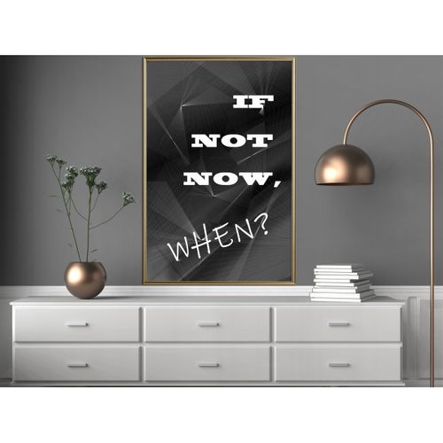 Affiche Murale Encadrée "when" 40 X 60 Cm Doré