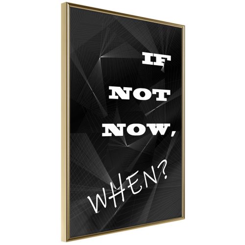 Affiche Murale Encadrée "when" 40 X 60 Cm Doré
