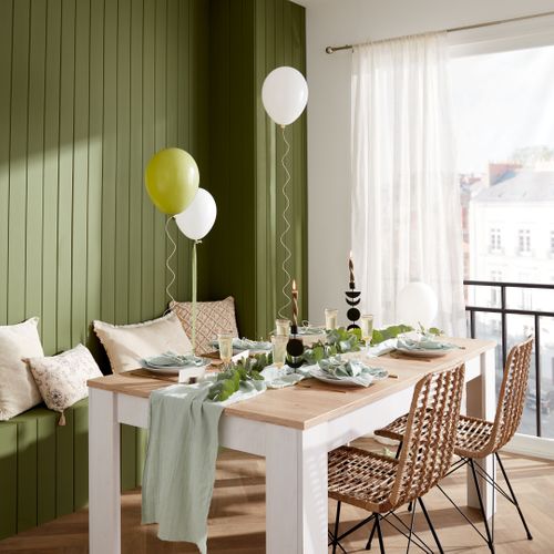 Table extensible L. 160/200 cm ROMANCE imitation Pin/ imitation Chêne