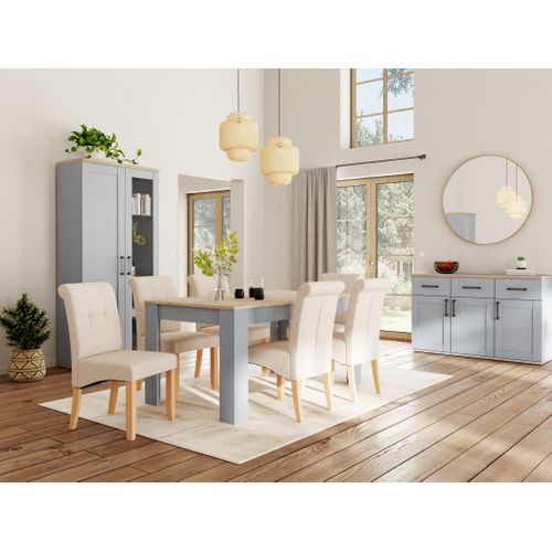 Vitrine 1PV/1PP ROMANCE Gris