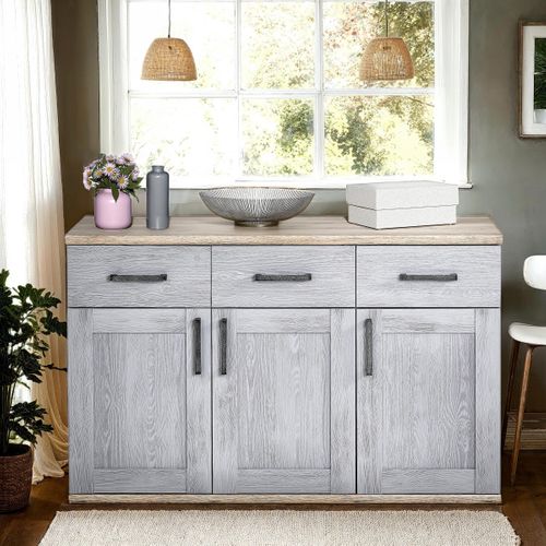 Buffet 3P / 3T ROMANCE Gris chêne