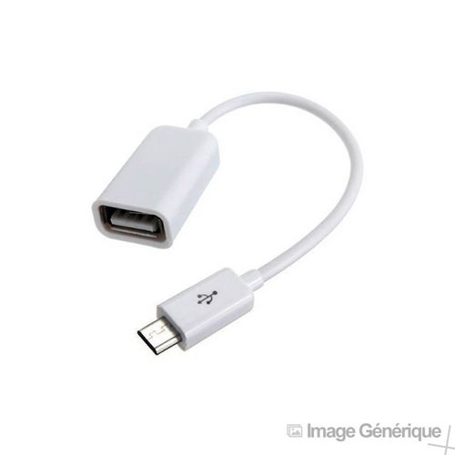 Adaptateur Otg Usb / Micro Usb - Blanc