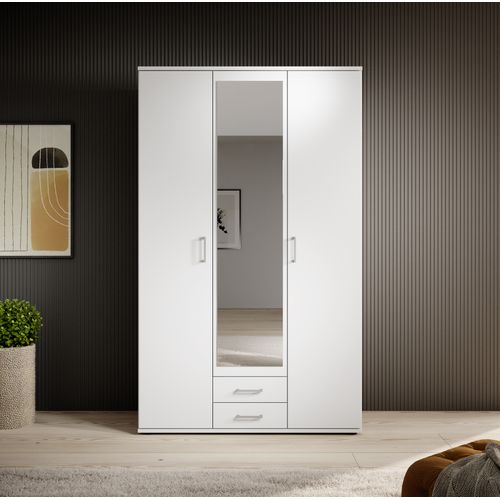 Armoire 3 portes L. 120 cm KARL blanc