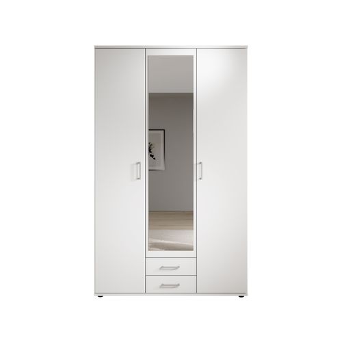 Armoire 3 portes L. 120 cm KARL blanc
